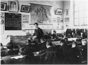 Une classe en 1900